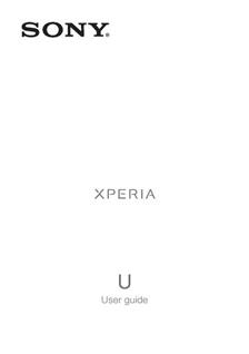Sony Xperia U manual. Smartphone Instructions.